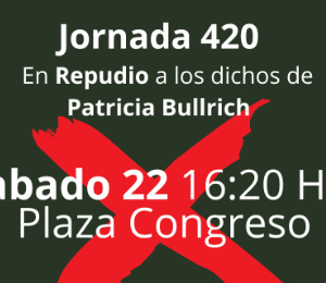Jornada 420 contra el anuncio de Bullrich